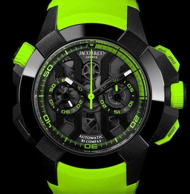 Jacob & Co EPIC X CHRONO BLACK TITANIUM GREEN EC313.21.SB.BG.C Replica watch